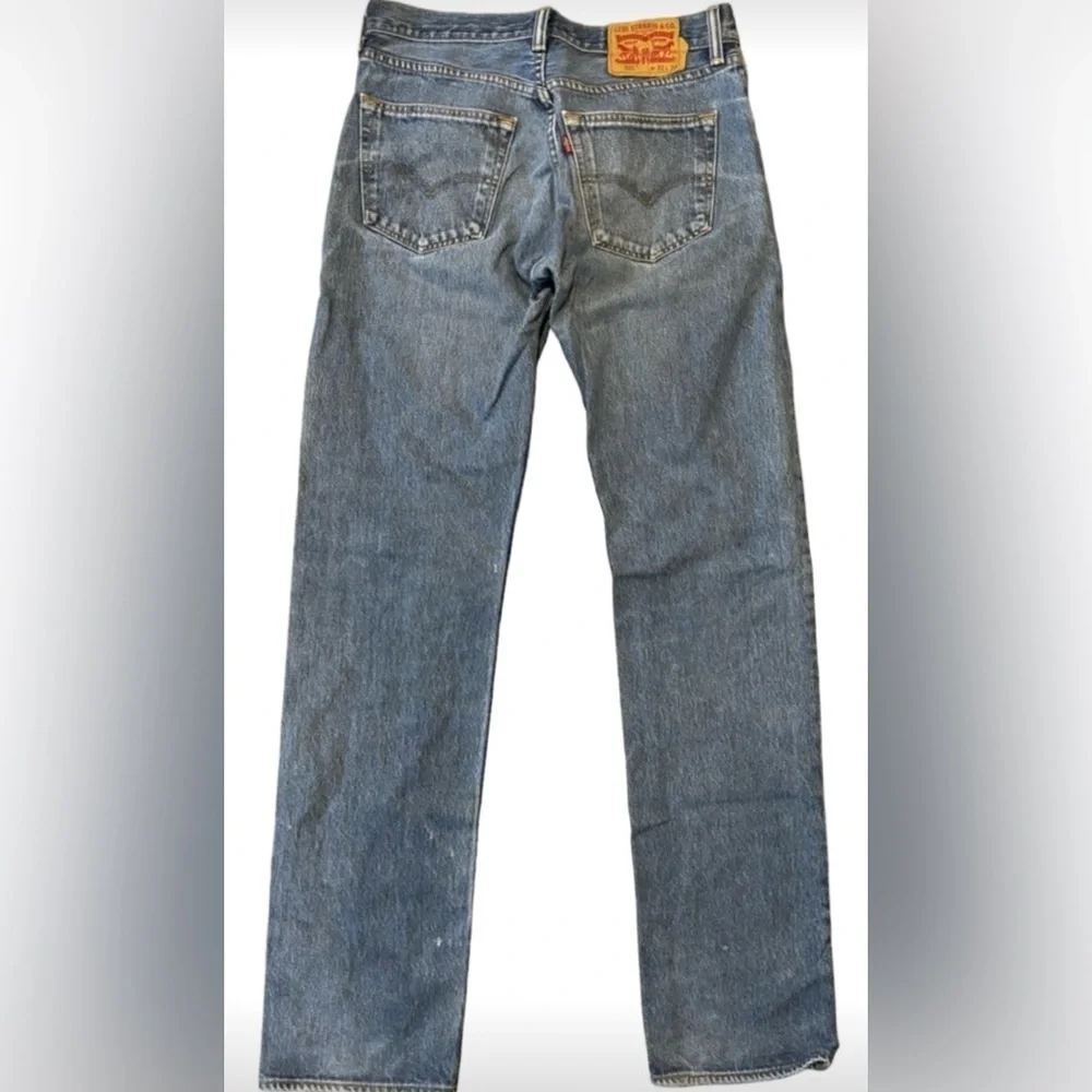 Levi’s men’s 501 md wsh straight leg mid rise button fly jns 32 grunge